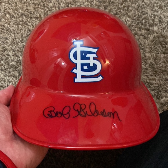 Full size St. Louis Cardinals Bob Gibson autographed helmet - Picture 4 of 4